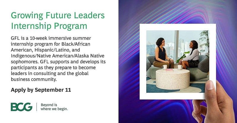 BCG Growing Future Leaders (GFL) Internship Program 2024