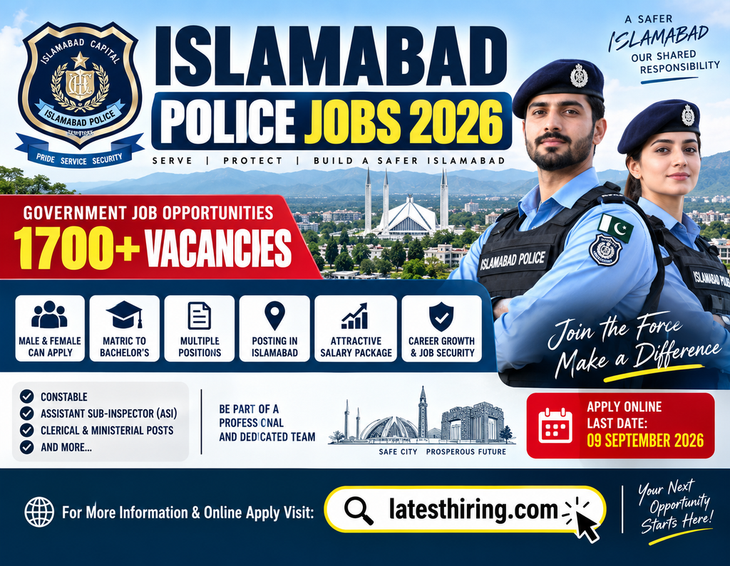 Islamabad Police Jobs 2026 – Latest 1630 Posts | Apply Online Through NPFTAS Job Portal