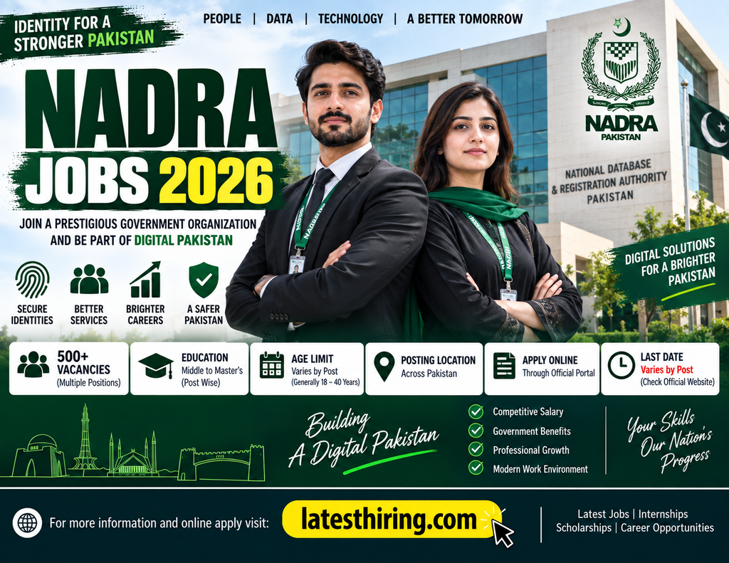 NADRA Jobs 2026 – Latest 500+ Vacancies | Online Apply