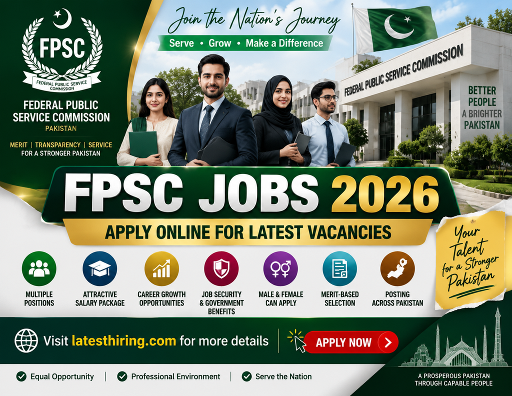FPSC Jobs 2026 - Latest Vacancies in Federal Public Service Commission Department | Apply Online